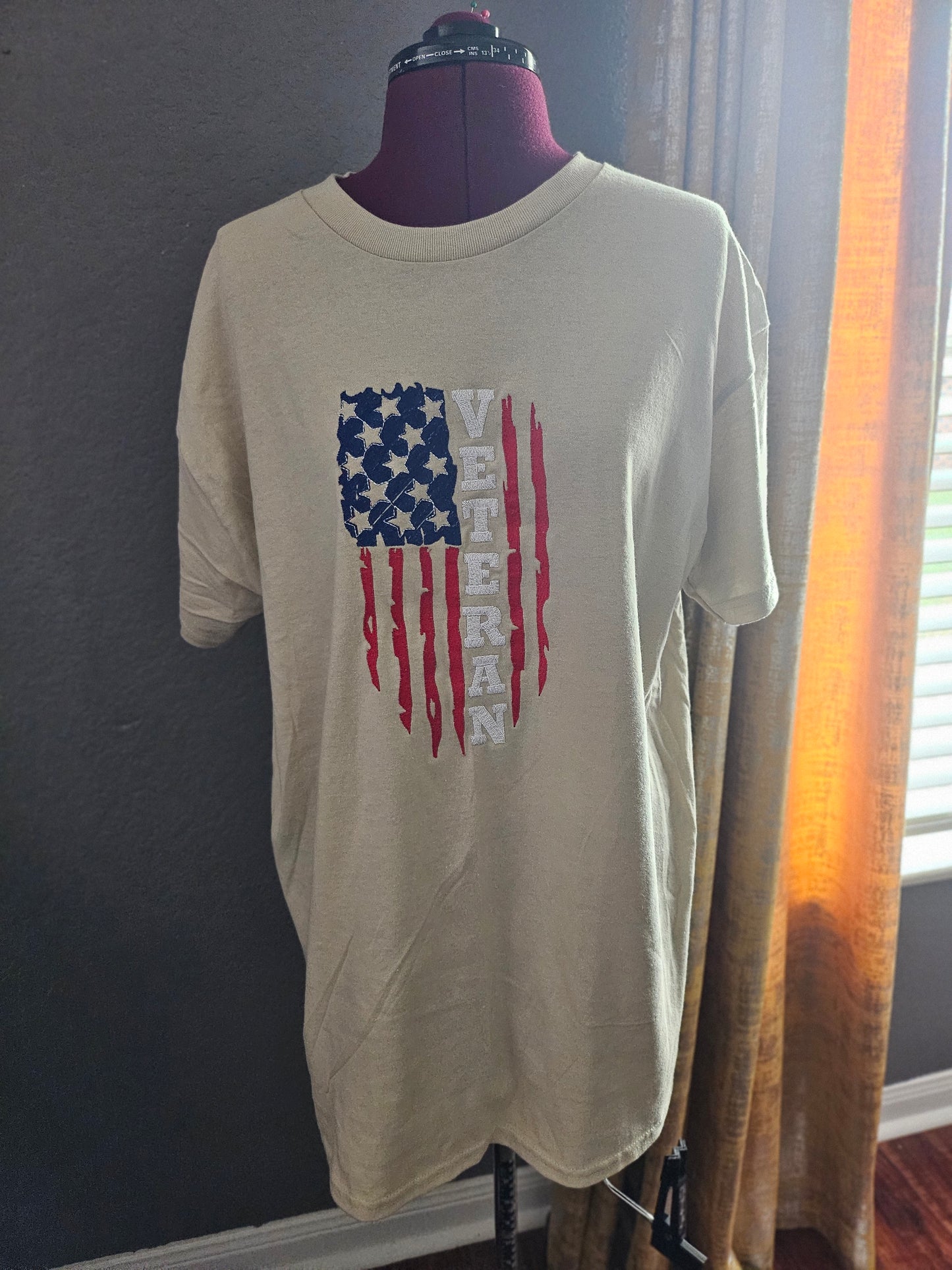 Embroidered "Veteran" Tee-shirt